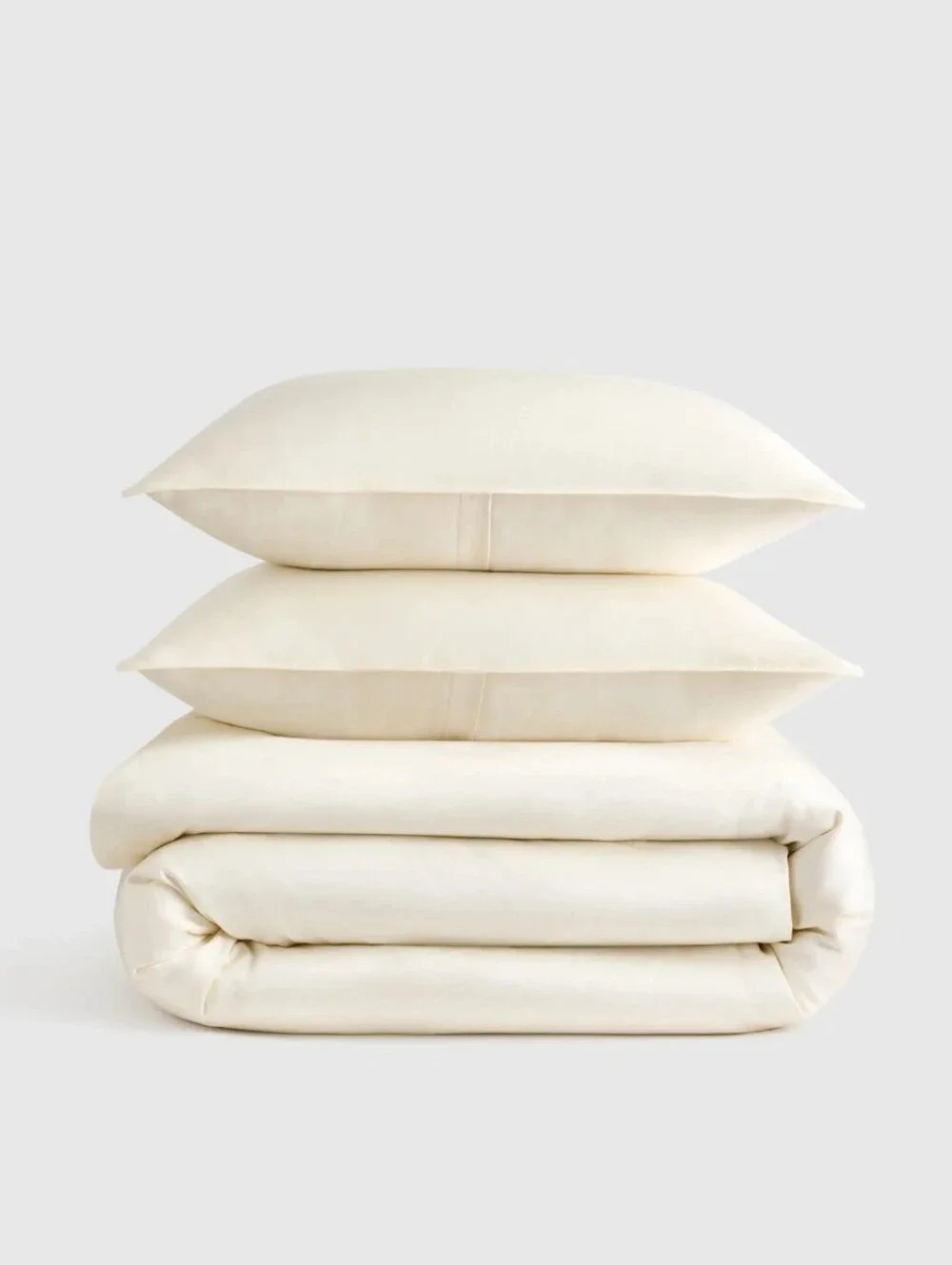 Quince Bamboo Duvet Cover Set Ivory King/Cal King